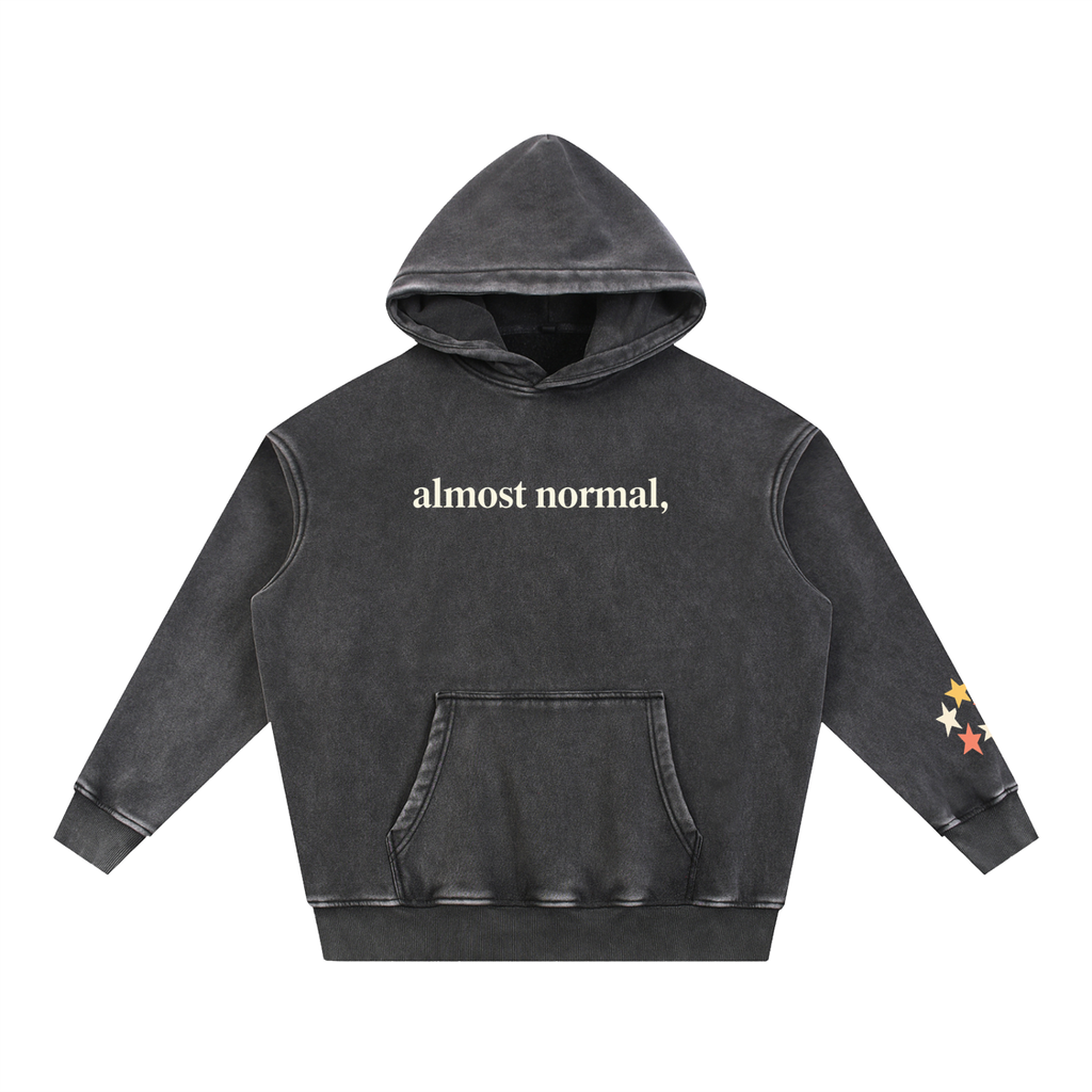 Snow Wash Fleece Oversize Hoodie