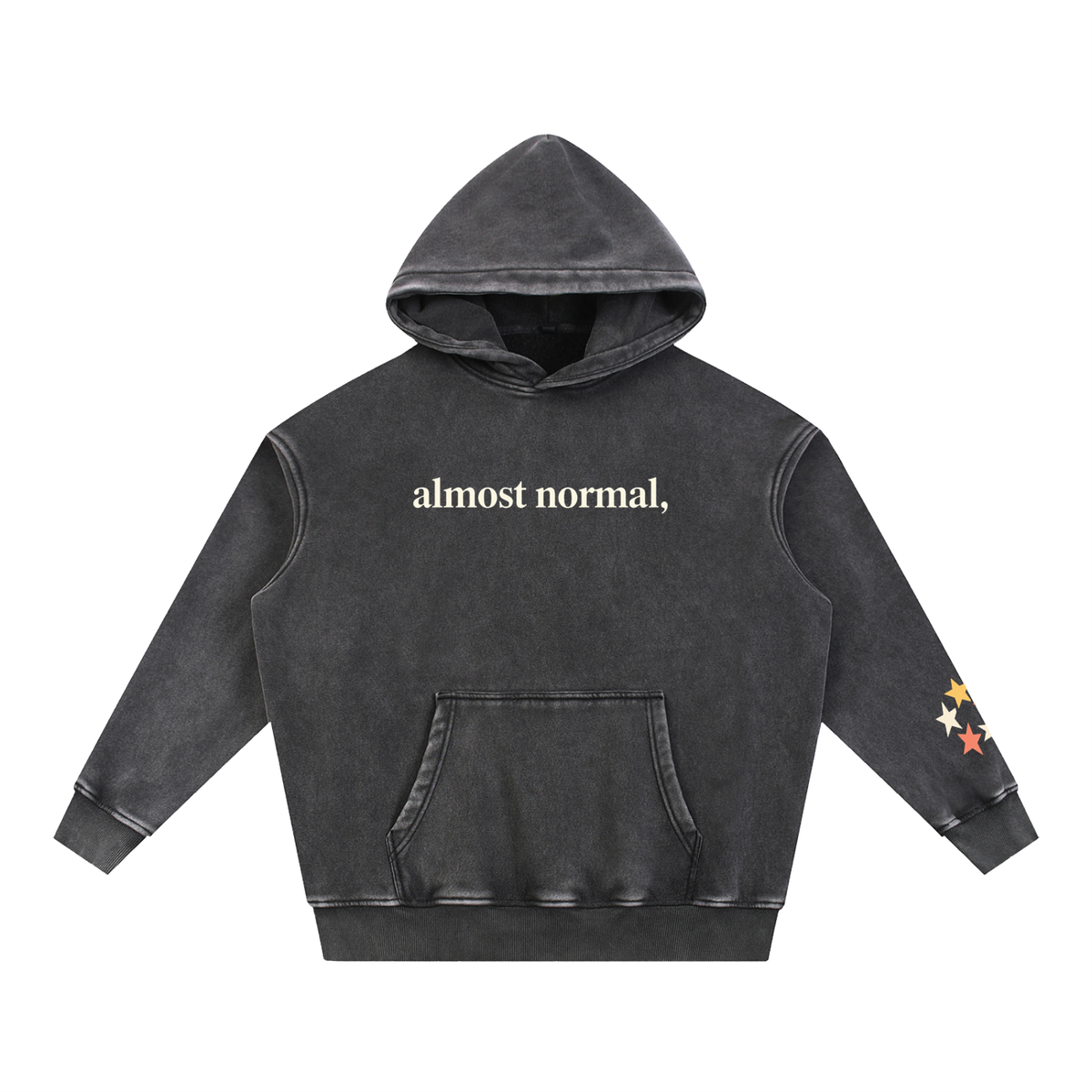Snow Wash Fleece Oversize Hoodie